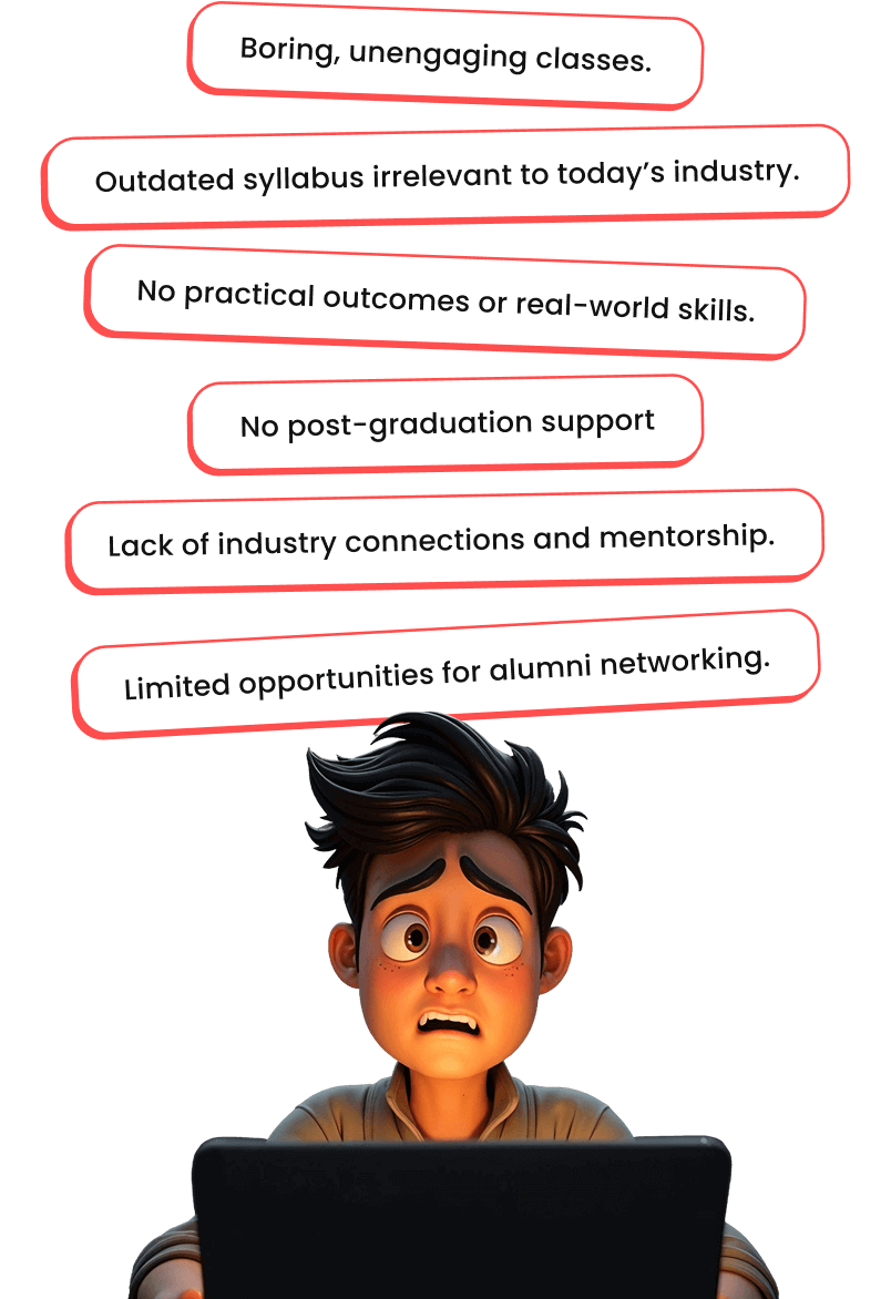 Student frustrated with online courses