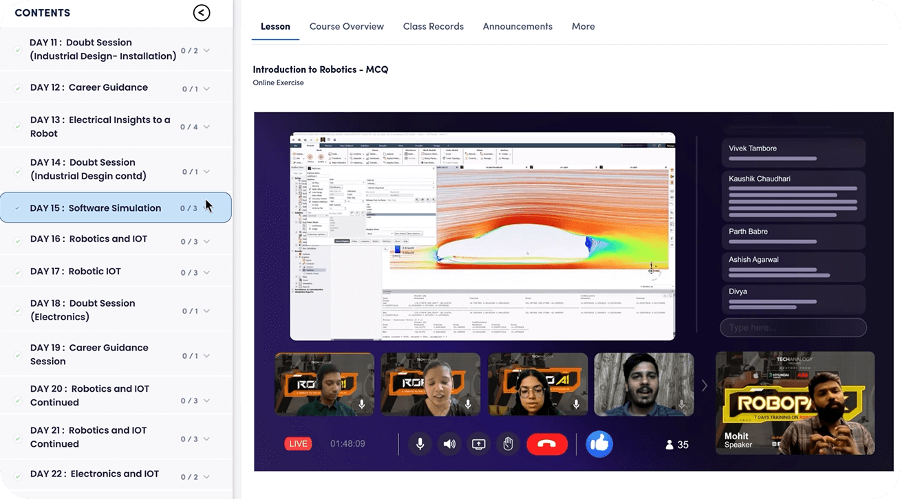Online Learning Platform Interface